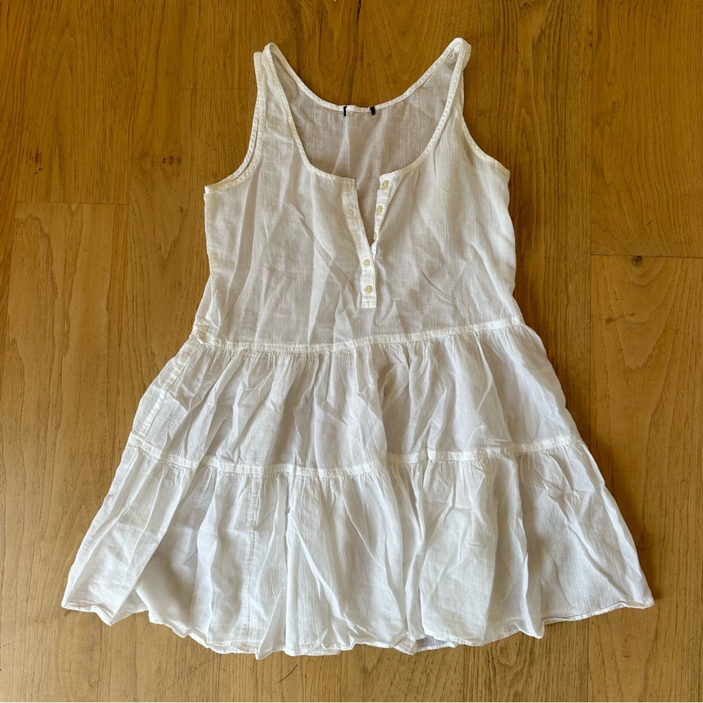 JCREW Button Down Flouncy Swim Cover-Up